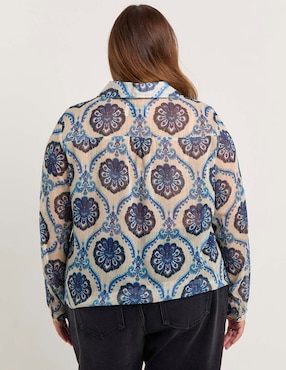 Blusa Contempo Plus manga larga para mujer