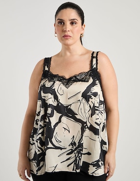 Blusa de tirantes Contempo Plus para mujer