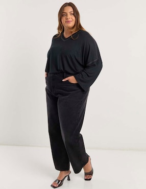 Blusa Contempo Plus manga larga para mujer