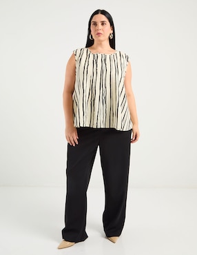 Pantalón relaxed Contempo Plus amplio para mujer