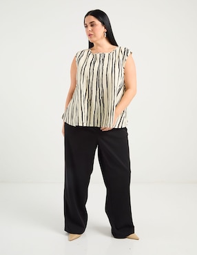 Pantalón relaxed Contempo Plus amplio para mujer