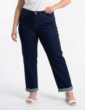 Jeans amplio cintura Contempo Plus para mujer
