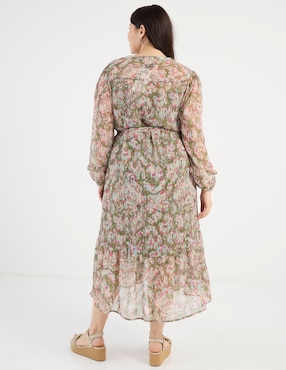Vestido largo casual Contempo Plus para mujer