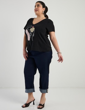 Pantalón relaxed Contempo Plus amplio para mujer