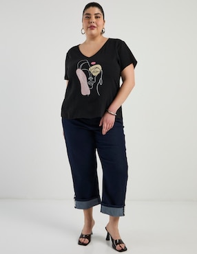 Pantalón relaxed Contempo Plus amplio para mujer