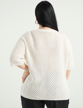 Suéter Contempo Plus cuello redondo para mujer