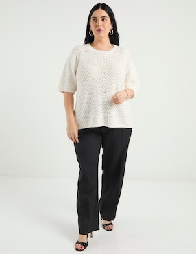 Suéter Contempo Plus cuello redondo para mujer