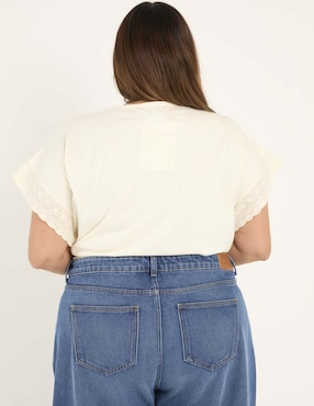 Playera manga corta Weekend Plus cuello redondo para mujer