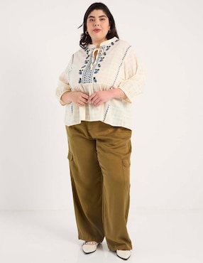 Blusa Weekend Plus manga 3/4 para mujer