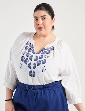 Blusa Weekend Plus manga 3/4 para mujer