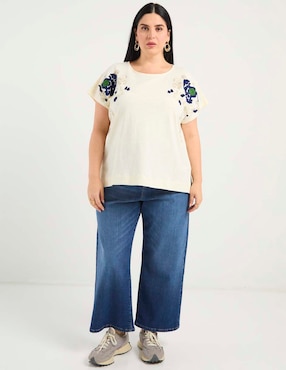 Playera manga corta Weekend Plus cuello redondo para mujer