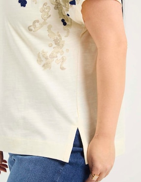 Playera manga corta Weekend Plus cuello redondo para mujer