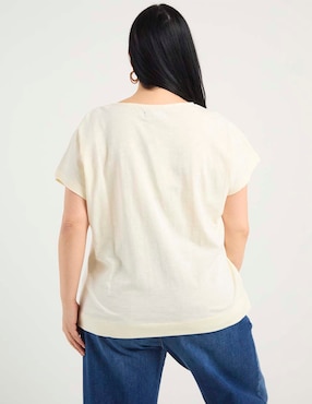Playera manga corta Weekend Plus cuello redondo para mujer