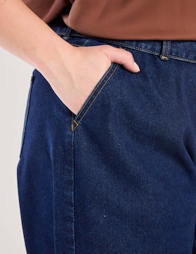 Jeans curvy amplio Weekend Plus corte cintura para mujer