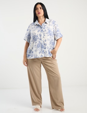 Blusa Contempo Plus manga al codo para mujer