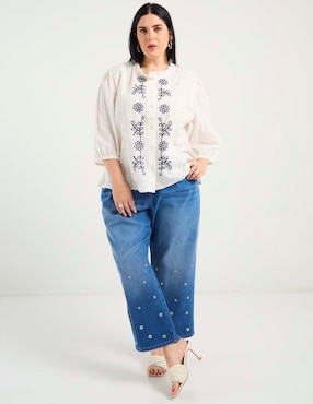 Blusa Weekend Plus manga 3/4 para mujer