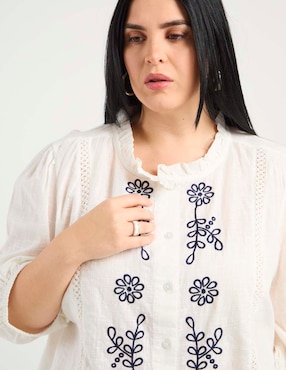Blusa Weekend Plus manga 3/4 para mujer