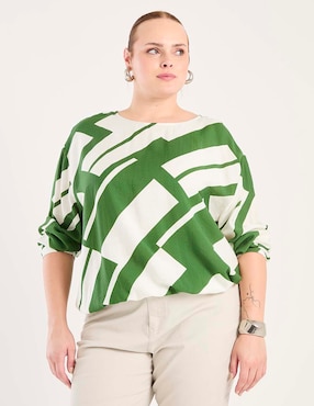Blusa Weekend Plus manga larga para mujer