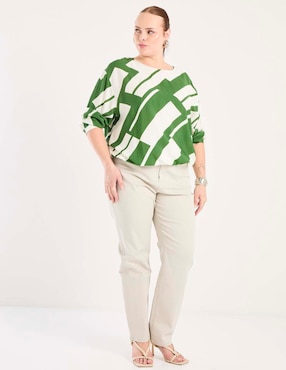 Blusa Weekend Plus manga larga para mujer
