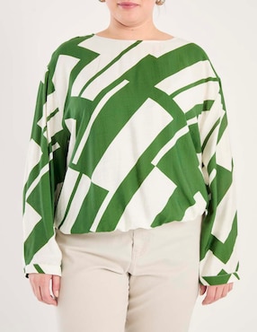 Blusa Weekend Plus manga larga para mujer