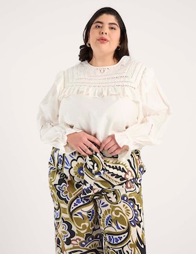 Blusa Weekend Plus manga larga para mujer