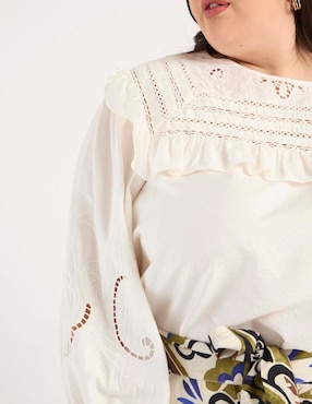 Blusa Weekend Plus manga larga para mujer