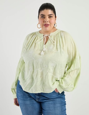 Blusa Weekend Plus manga larga para mujer