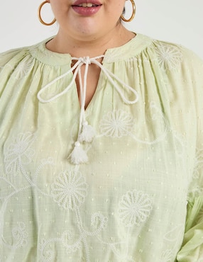 Blusa Weekend Plus manga larga para mujer