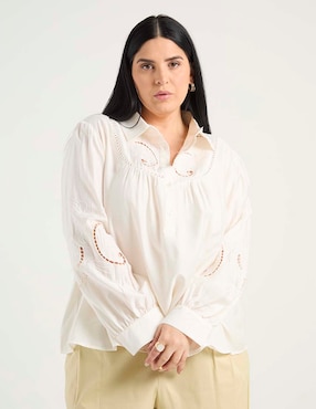 Blusa Weekend Plus manga larga para mujer