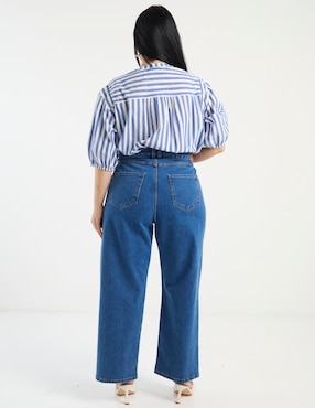 Jeans relaxed wide leg Weekend Plus para mujer
