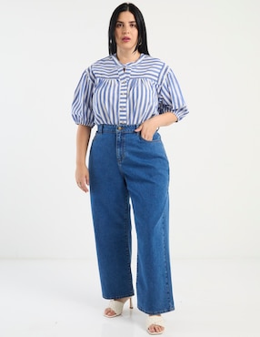 Jeans relaxed wide leg Weekend Plus para mujer