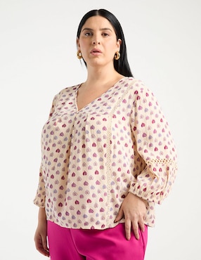 Blusa Weekend Plus manga larga para mujer