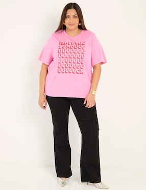 Playera manga corta Weekend Plus cuello redondo para mujer