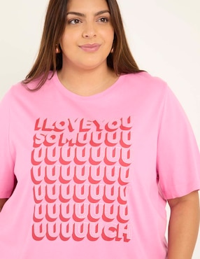 Playera manga corta Weekend Plus cuello redondo para mujer