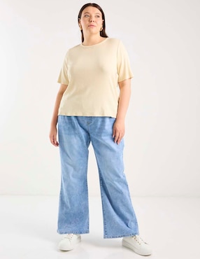 Jeans relaxed amplio cintura media Weekend Plus para mujer