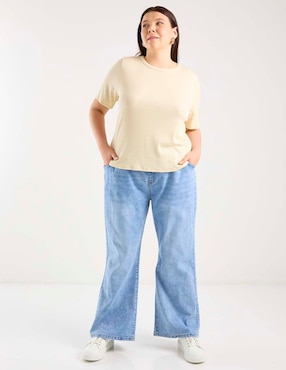 Jeans relaxed amplio cintura media Weekend Plus para mujer