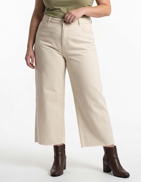 Jeans capri amplio cintura media Weekend Plus para mujer