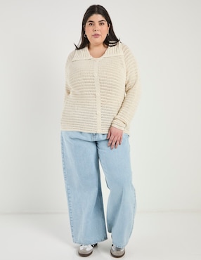 Jeans baggy a la cintura Weekend Plus para mujer