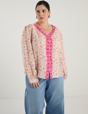 Blusa Weekend Plus manga larga para mujer