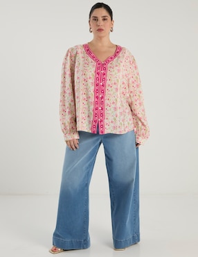Blusa Weekend Plus manga larga para mujer
