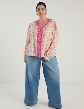 Blusa Weekend Plus manga larga para mujer