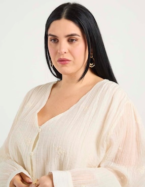 Blusa Weekend Plus manga larga para mujer