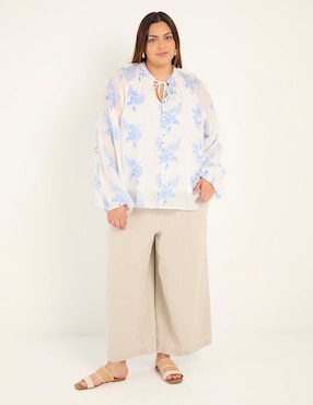 Blusa manga larga para mujer