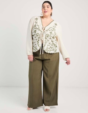 Pantalón relaxed Weekend Plus wide leg para mujer