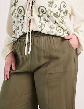 Pantalón relaxed Weekend Plus wide leg para mujer
