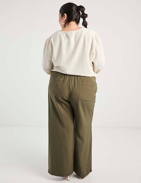 Pantalón relaxed Weekend Plus wide leg para mujer