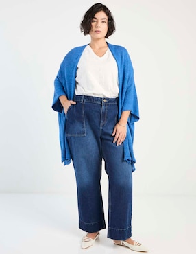 Jeans relaxed amplio Weekend Plus corte cintura para mujer
