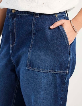 Jeans relaxed amplio Weekend Plus corte cintura para mujer
