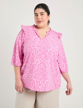 Blusa Weekend Plus manga 3/4 para mujer