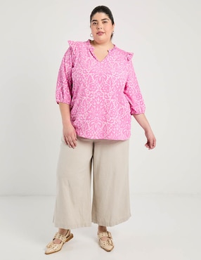 Blusa Weekend Plus manga 3/4 para mujer